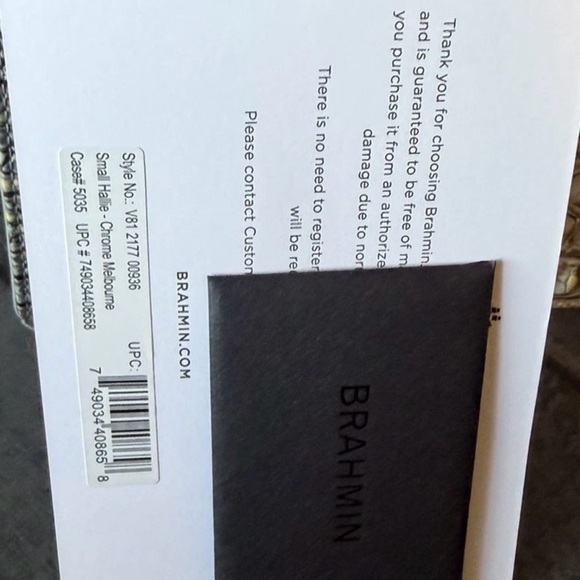 Brahmin Small Hallie Satchel Chrome Melbourne Leather NWT - Picture 9 of 10